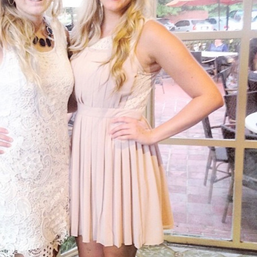 SOLD*** Cream and lace dress